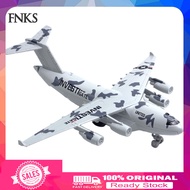 [Ready stock]  Diecast C17 Transport Plane Pull back Light Sound Aircraft Model Education Toy