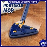 360 Rotatable Adjustable Triangle Spin Mop Floor Mop Cleaning Mop Dust Mop for Floor/Ceiling/Wall