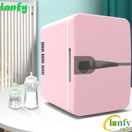 LANFY Car Refrigerator, Convenient with Ornate Handle Makeup Fridge Cooler, Versatile Applications Safe Sturdy Low Noise 4L Mini Fridge Outdoor