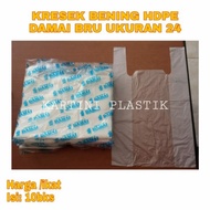 PEACE BLUE HDPE Clear Plastic Bag - Size 24
