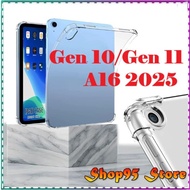 4-corner shockproof clear flexible case for iPad 11th, A16 with high elasticity, bending, and squeez