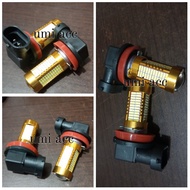 H11 white strobe led fog lamp bulb, super bright gold cover, new mpdel