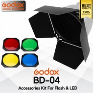 Godox BD-04 Accessories Kit For Flash LED ใส่บน Standard Reflector 7 inch. ( BarnDoor Honeycomb C