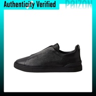 Ermenegildo Zegna Triple Stitch Skate Shoes Mens Low Top Black LHCVN-S8381Z-NEE
