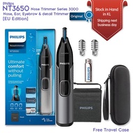 Philips NT3650/16 Series 3000 Battery-Operated Nose, Ear and Eyebrow Trimmer Showerproof Protective 