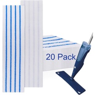 20 Pek Pad Mop Pakai Buang Mikrofiber untuk Sistem Rubbermaid Quick Connect - Pad Pengganti Pembersi