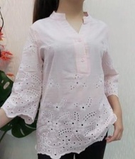 Atasan Katun Bolong Busui Bordir Import CHIBI
