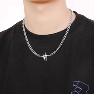Jackson Wang's Same Titanium Steel Non Fading Star Necklace Cuban Versatile Couple Necklace 048