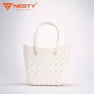 [TX-10] [Free charm] NESTY Women's Handbag Large Size Cute Style Checkered Pattern (KO2)