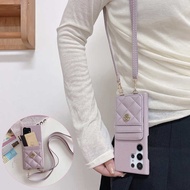 Camellia Lozenge Slots Bag Wallet For Samsung Galaxy S24 A53 A54 A14 A24 A34 A33 A13 S23 Ultra