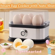 LIGHTHEARTED Smart Egg Cooker, 200W Power 6 Eggs Capacity Eggs Boiler,  Auto Shut- Space Saving Mult
