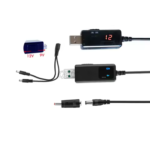 USB Boost Converter DC5V To 9V 12V USB Step Up Converter Cable 3.5x1.35mm Connecter For Power Supply