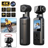 5K 4K EIS Ultra HD Pocket Action Camera, 1.33-inch LCD Screen, Rotating Lens, Wifi Recording, Outdoo