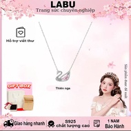 925 Swan Necklace LABU Crystal Swan Necklace Silver Necklace Women Send Packaging Box