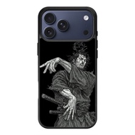 Custom Hybrid Case iphone 17 16 16e 15 14 13 12 11 Pro Max Mini Plus Air Samurai Sketch