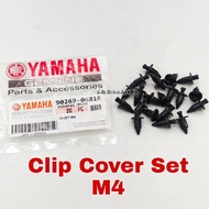 Clip Rivet Cover Set M4 20pcs Clip Cover Set Y15 R25 R15 Rs150 Lc135 Nvx Nmax Nmax V1 Xmax Vario Vf3i Rfs150 4MM