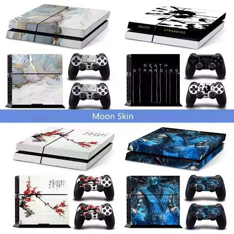 For PS4 Console Skin Vinyl Decal for PS4 Game Accessories Skin Wrap for PS4 Controller Sticker