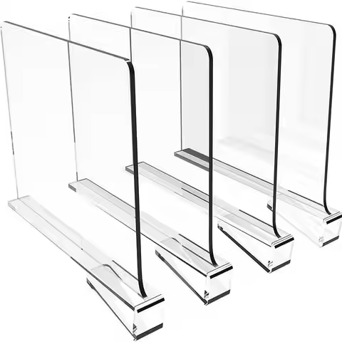 Clear Acrylic Closet Shelf Bookcase Divider Home Use Wardrobe Shelf Bookcase Divider Baffle Commodit