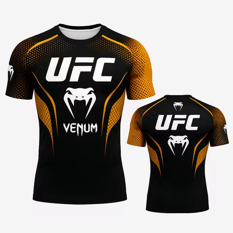 UFC Summer Training T-shirt for Men 3D Print Casual Short Sleeve O-neck Sportswear for Boxing MMA Fi