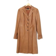Akris Coat Brown leather Women Long sleeves Direct from Japan Secondhand