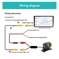 【 LA3P】-AHD 1080P Camera Car Intelligent Dynamic Trajectory Tracks Parking Line Camera Rear View Rev