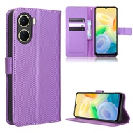 Flip Case Vivo Y16 Case Wallet PU Leather Back Cover Vivo Y16 Y 16 Phone Casing