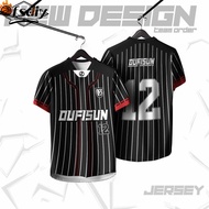 [OFSDIY][Jersey Custom Name]Mens Football Jersey Striped Sport Short Sleeves Unique Design Jersey Fo