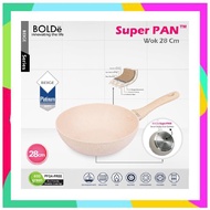 WOK 28CM BEIGE BALLS