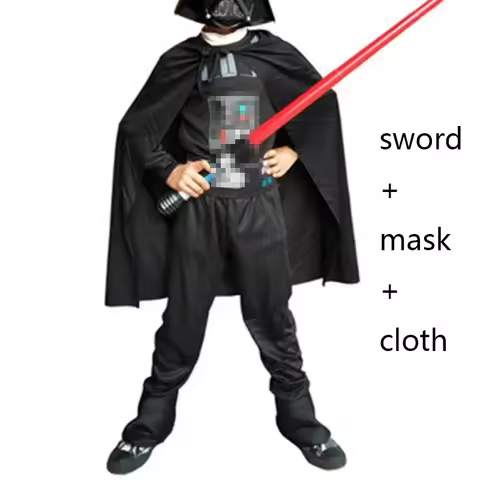 2026 CHildren Kids Boy GIrl Darth Cosplay Costumes Children Movie Cos Sets With Swords And Mask Hall