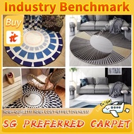 Nordic Style Round Crystal Velvet Rug Computer Chair Round Rug Living Room Bedroom Rug Short Pile Ha