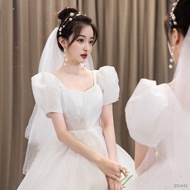 Wedding dress for ninang♕✤❐Maternity wedding dress 2021 new bride main wedding dress large size preg