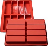 Bold Maker 8 Cavity Rectangle Silicone Mold (2pcs) - 23815 - Ideal for Granola Bars, Nutrition Bars,