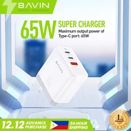 BAVIN PC860 65W Fast Charging Charger High Power Output w/ 2x PD Port & USB Port Support PD & QC3.0 