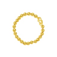 CHOW SANG SANG 999.9 24K Solid Gold Price-by-Weight Gold Beaded Bracelet for Women 09464B