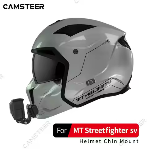 MT Streetfighter SV Helmet Custom Aluminium Chin Mount for GoPro Hero 12 11 10 9 Insta360 X4 X3 Ace
