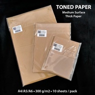 Medium Toned Tan Paper Sheets 300gsm A4 A5 A6 Paper Sheets