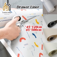 【SG】45*500cm Drawer Liner Cabinet Liner Waterproof Kitchen Drawer Mat Fridge Mat Shelf Liner for DIY