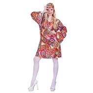 ❤Ready Stock❤Women Hippie Costume Retro 70s Floral Dress with Headband Cosplay Costume Theme Party Dressing