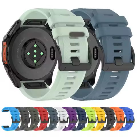22mm 26mm Silicone Watch Strap for Garmin Fenix 5 5X PLUS 6 6X 7 7X SOLAR Watchband Fenix 8 EPIX Tac