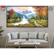 Landscape mirror painting 60x120cm