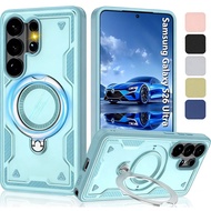 Magnetic 360 Metal Kickstand Shockproof Protective Case for Samsung Galaxy S26 Ultra,S26+,S25 Ultra,