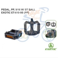 Plastic Pedal with Gotri Bike Exotic ET-610-9B Large Axle MTB/