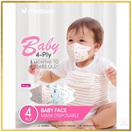 MEDISON 4Ply Baby 3D Medical Face Mask 3 Months to 3 Years Old - 20Pcs/Box (Individual Pack)