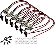 6Pcs 5.5x2.1mm DC Power Jack, Threaded Female Panel Mount Barrel Connectors for CCTV Camera, LED Str