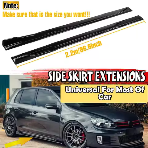 8x 2.2m Side Skirts Extension Rocker Splitters Diffuser Winglet Wings For VW For Polo For GOLF mk5 m