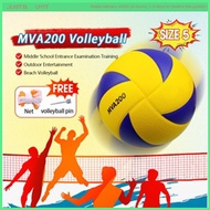 Bola Tampar Mikasa Volley Ball Mikasa MVA200 PU Leather volley Ball Bola Tampar Kulit Tahan Training Good Quality 皮排球