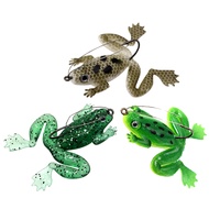 3Pcs 6cm Mini Fishing Artificial Lifelike Lure Wobbler Water Frog Swim Bait