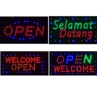 LED SIGN BOARD - OPEN/OPEN & CLOSE / SELAMAT DATANG/ OPEN & WELCOME / OPEN & CLOSE/ TOILET/BURGER/NO