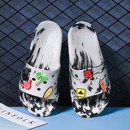Crocs New Women's Tie-Dye Clogs Couple Slippers Camouflage Women's Comfort Sandals W/Jibbits