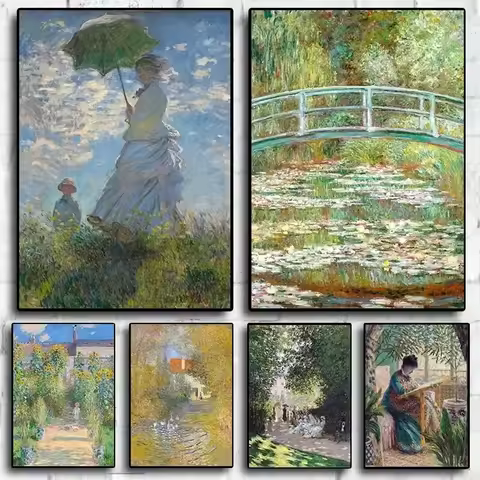 Famous Claude Monet Artwork Reproduction Canvas Painting Posters And Prints Wall Art Picture For Roo
